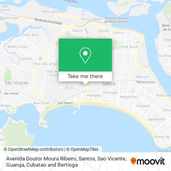 Mapa Avenida Doutor Moura Ribeiro