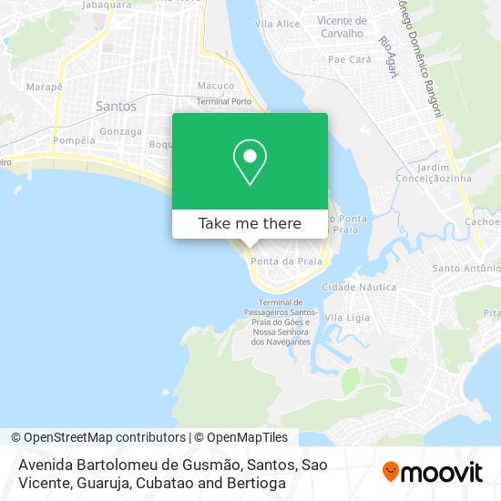 Avenida Bartolomeu de Gusmão map