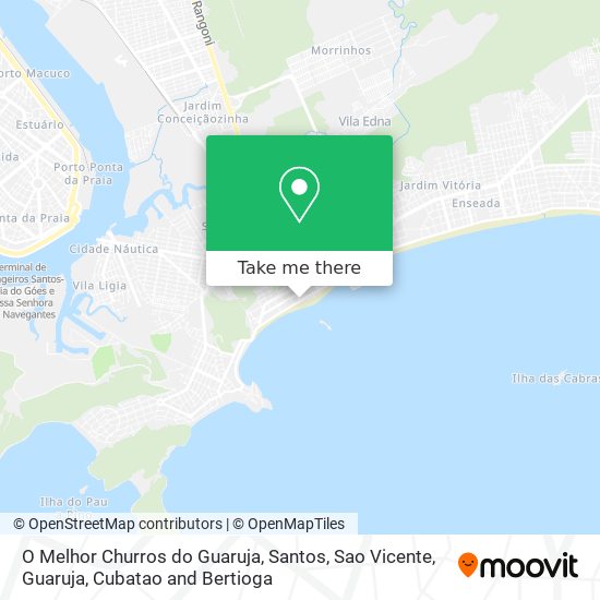 Mapa O Melhor Churros do Guaruja