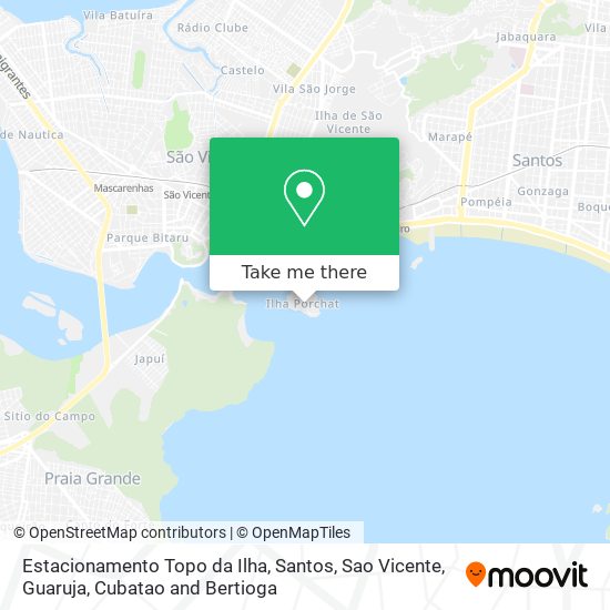 Mapa Estacionamento Topo da Ilha