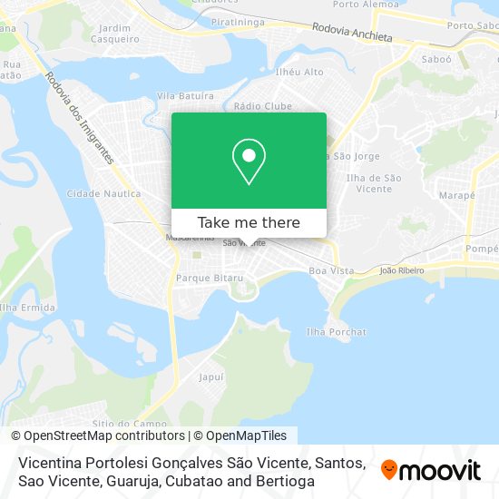 Vicentina Portolesi Gonçalves São Vicente map