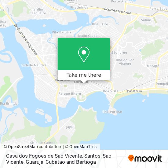 Casa dos Fogoes de Sao Vicente map