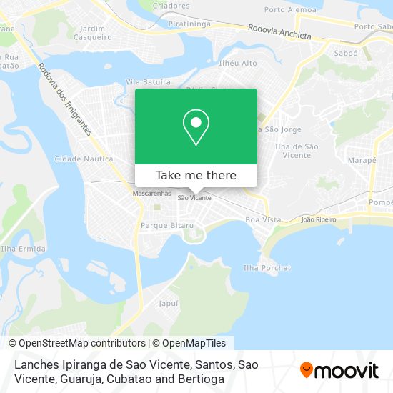 Lanches Ipiranga de Sao Vicente map