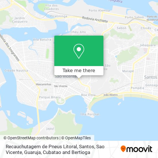 Mapa Recauchutagem de Pneus Litoral