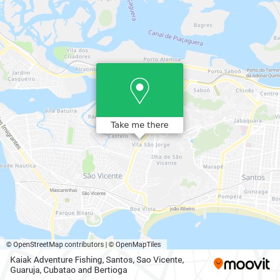 Kaiak Adventure Fishing map
