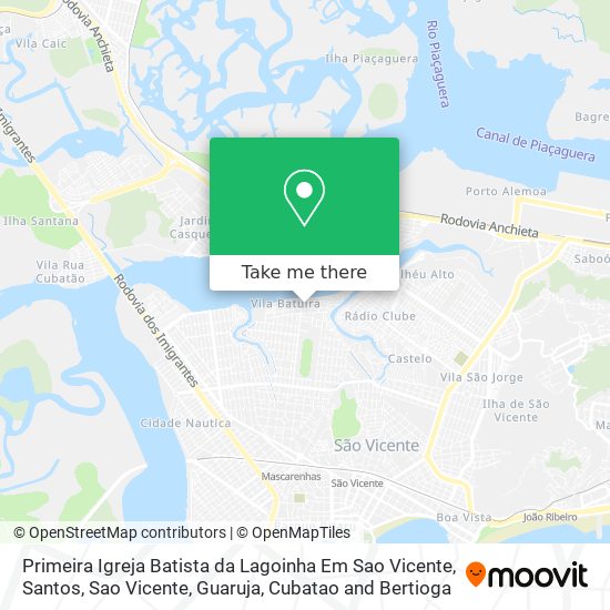 Primeira Igreja Batista da Lagoinha Em Sao Vicente map