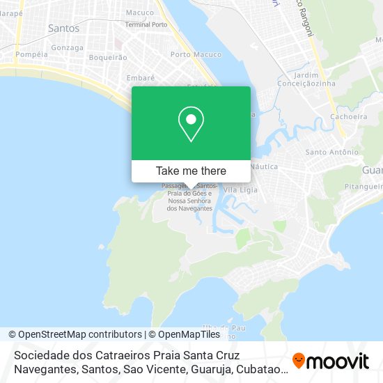 Mapa Sociedade dos Catraeiros Praia Santa Cruz Navegantes