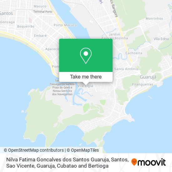 Nilva Fatima Goncalves dos Santos Guaruja map