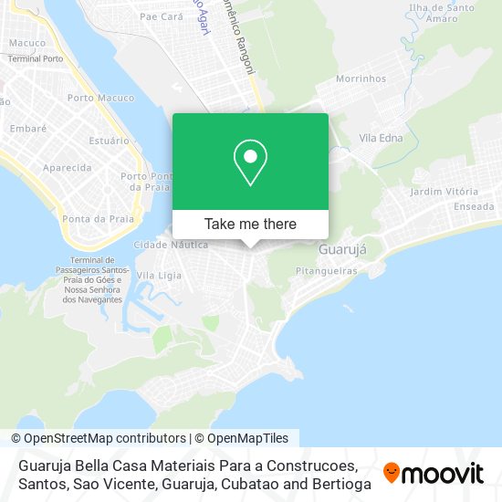 Guaruja Bella Casa Materiais Para a Construcoes map