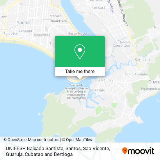 Mapa UNIFESP Baixada Santista