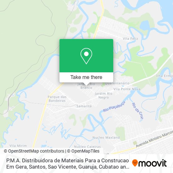 Mapa P.M.A. Distribuidora de Materiais Para a Construcao Em Gera