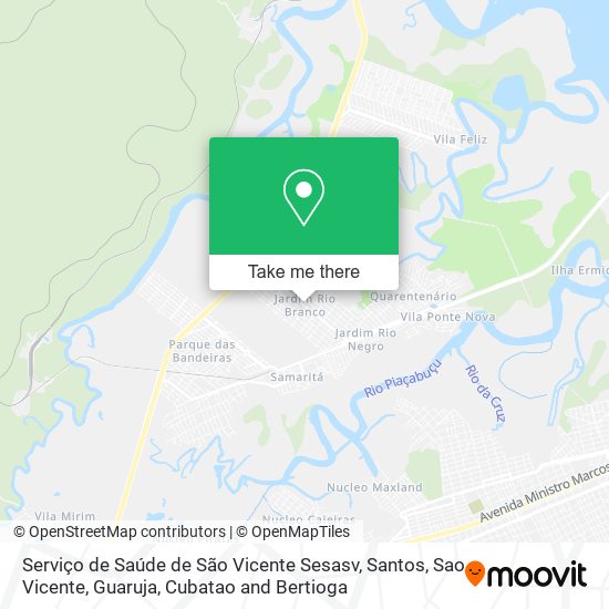 Serviço de Saúde de São Vicente Sesasv map