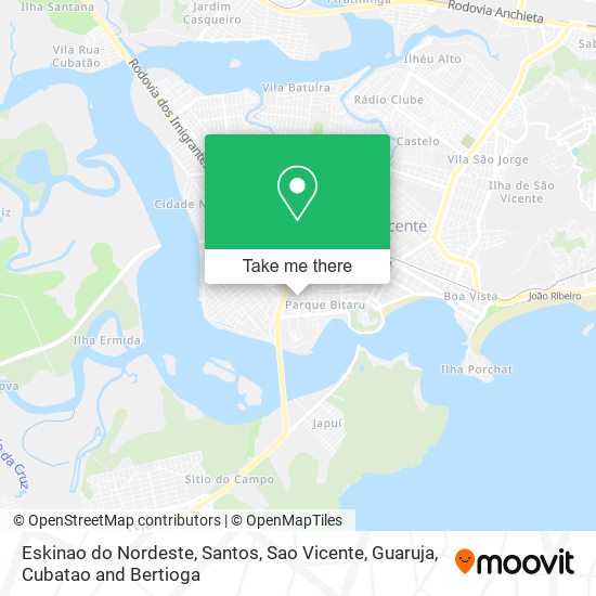 Eskinao do Nordeste map