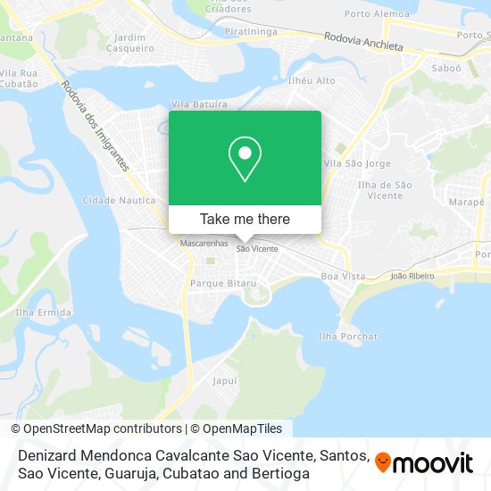Denizard Mendonca Cavalcante Sao Vicente map