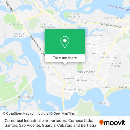 Mapa Comercial Industrial e Importadora Comeca Ltda