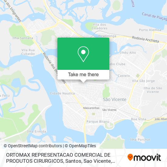 Mapa ORTOMAX REPRESENTACAO COMERCIAL DE PRODUTOS CIRURGICOS