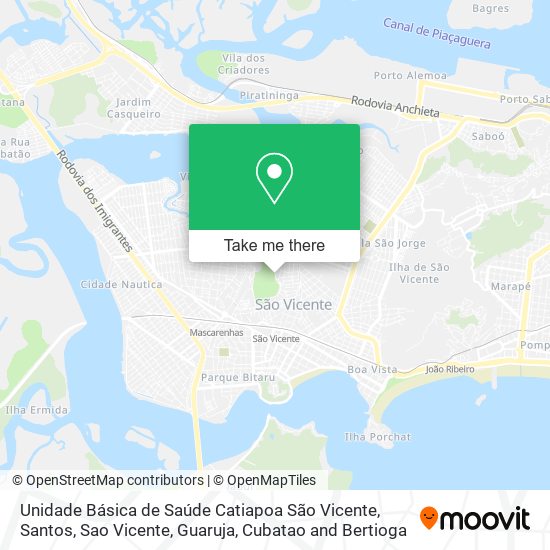 Unidade Básica de Saúde Catiapoa São Vicente map