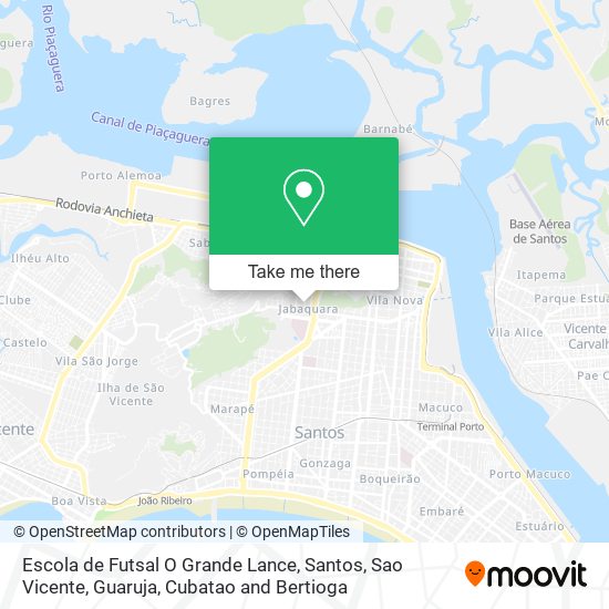 Escola de Futsal O Grande Lance map