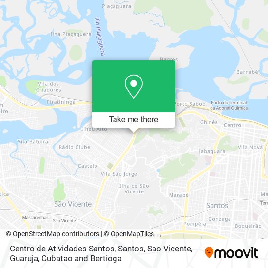 Centro de Atividades Santos map