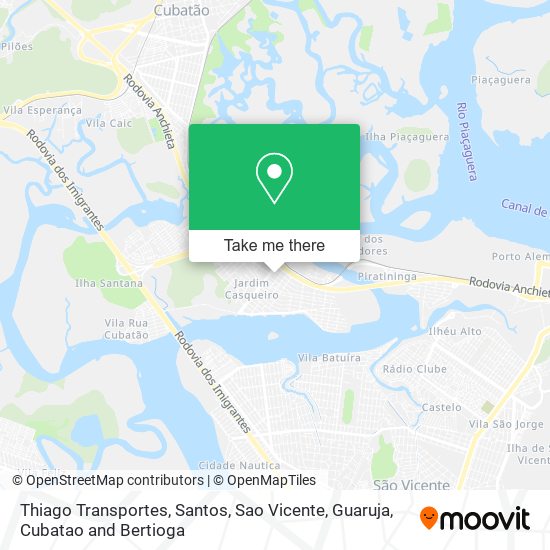 Mapa Thiago Transportes