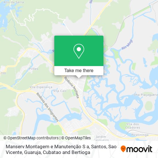 Mapa Manserv Montagem e Manutenção S a