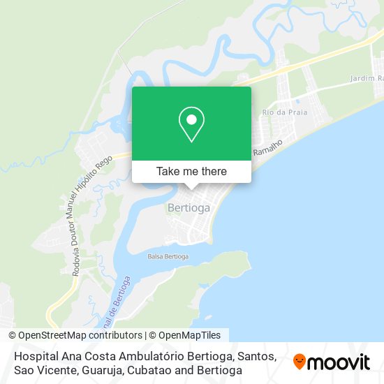 Hospital Ana Costa Ambulatório Bertioga map