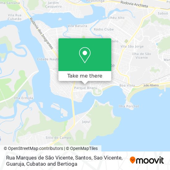 Mapa Rua Marques de São Vicente