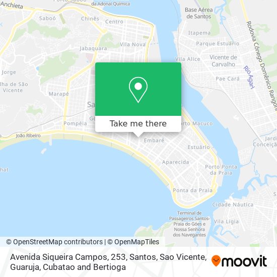 Mapa Avenida Siqueira Campos, 253