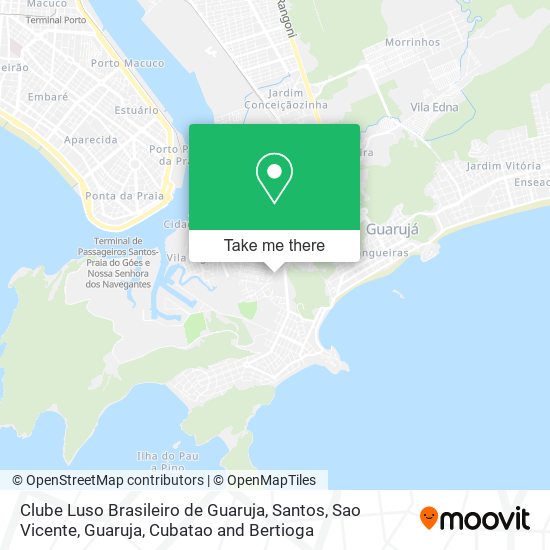 Mapa Clube Luso Brasileiro de Guaruja