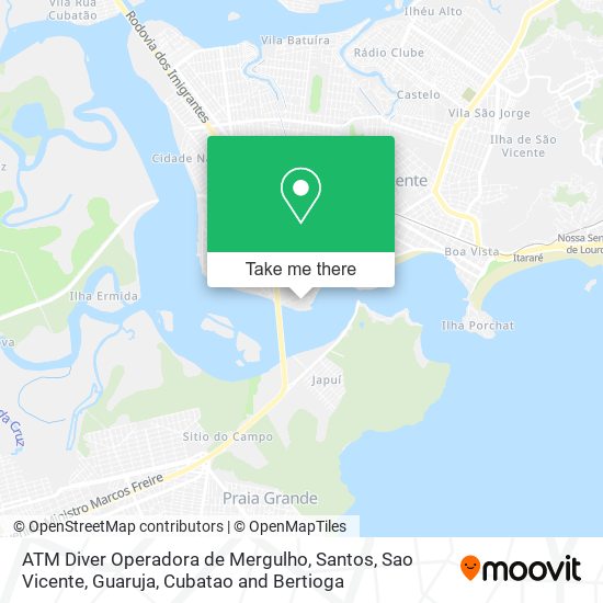 ATM Diver Operadora de Mergulho map