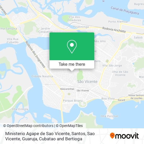 Ministerio Agape de Sao Vicente map