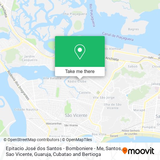 Mapa Epitacio José dos Santos - Bomboniere - Me
