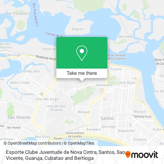 Esporte Clube Juventude de Nova Cintra map