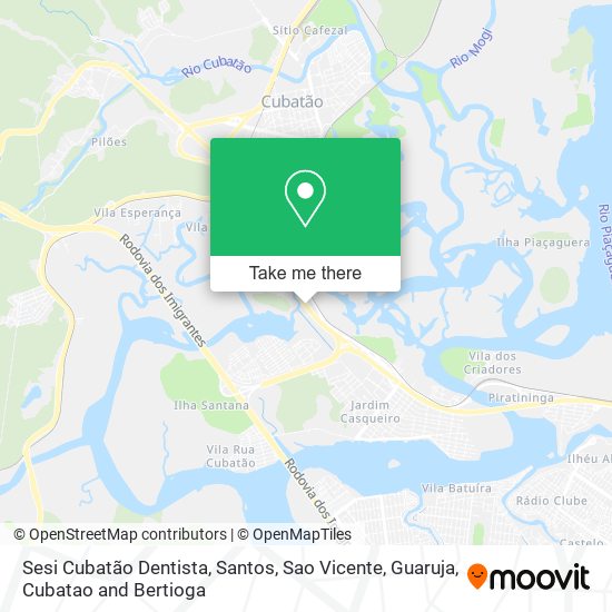 Sesi Cubatão Dentista map