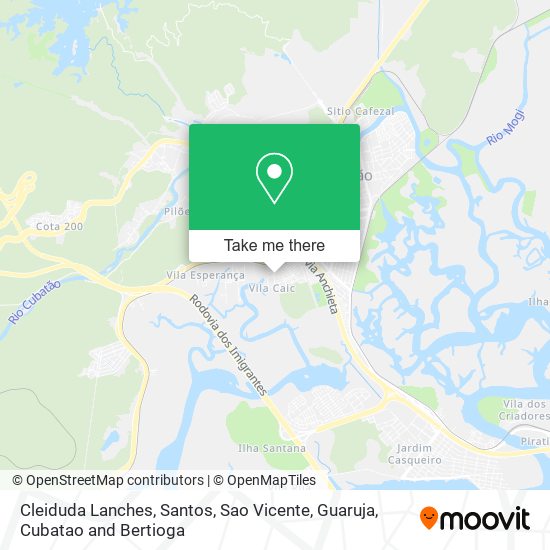 Cleiduda Lanches map