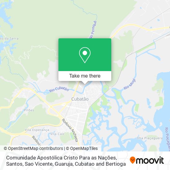 Mapa Comunidade Apostólica Cristo Para as Nações