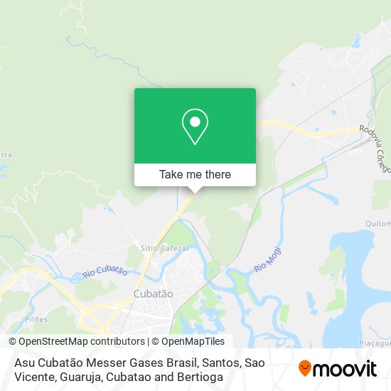 Asu Cubatão Messer Gases Brasil map