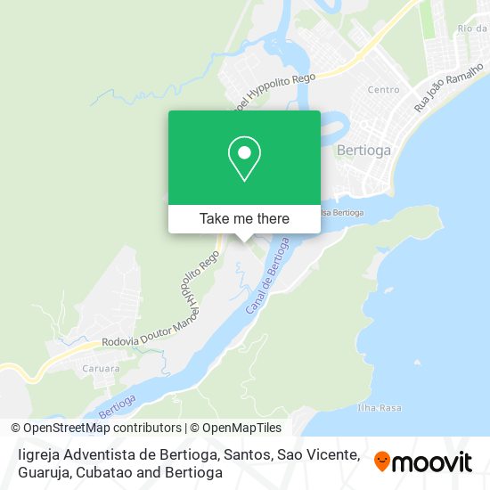 Mapa Iigreja Adventista de Bertioga