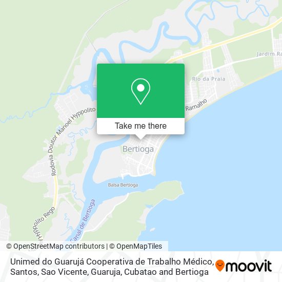 Mapa Unimed do Guarujá Cooperativa de Trabalho Médico