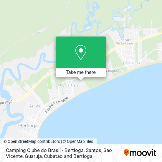 Mapa Camping Clube do Brasil - Bertioga