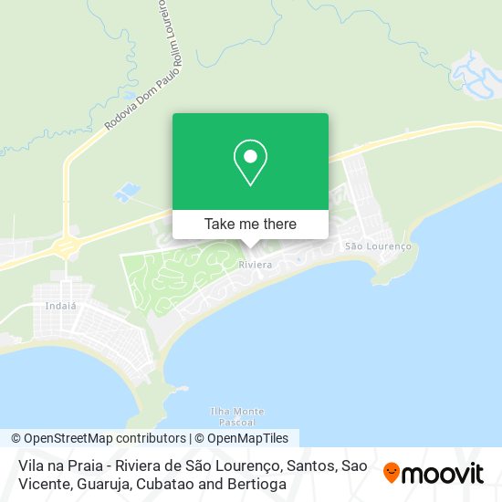 Vila na Praia - Riviera de São Lourenço map