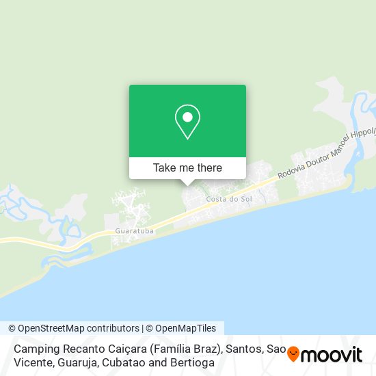 Camping Recanto Caiçara (Família Braz) map