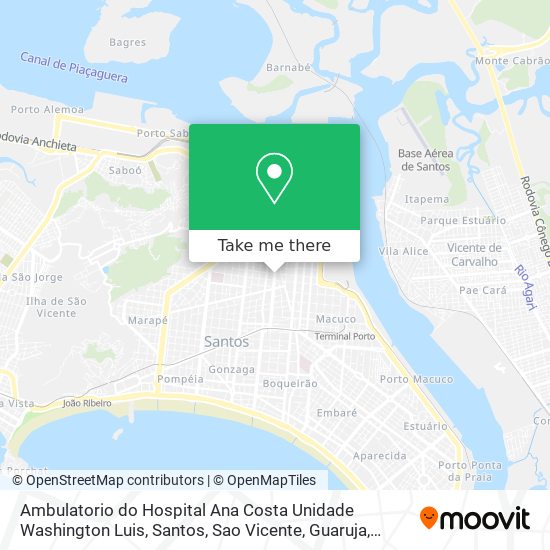 Ambulatorio do Hospital Ana Costa Unidade Washington Luis map