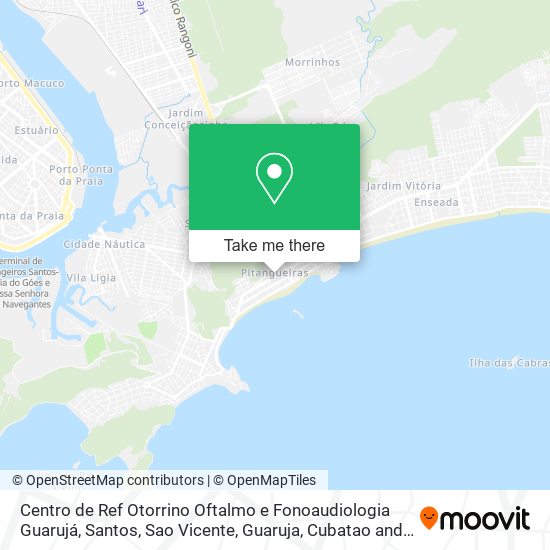 Mapa Centro de Ref Otorrino Oftalmo e Fonoaudiologia Guarujá