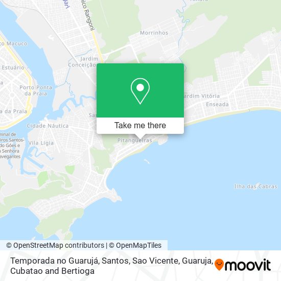 Temporada no Guarujá map