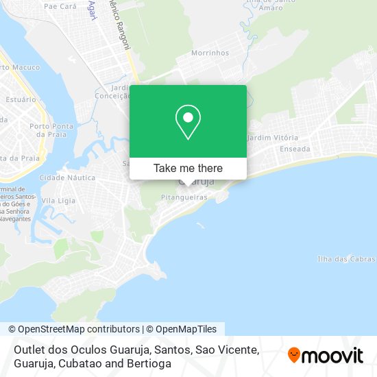 Mapa Outlet dos Oculos Guaruja