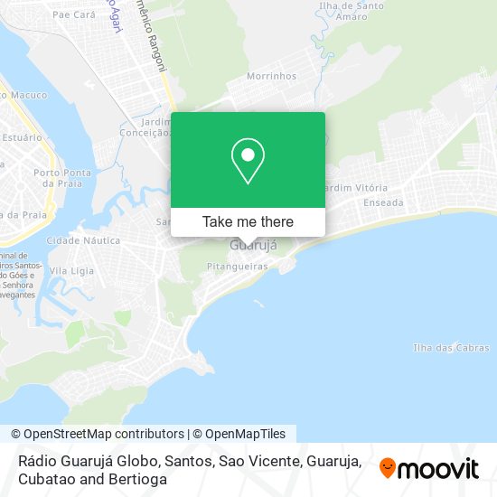 Rádio Guarujá Globo map