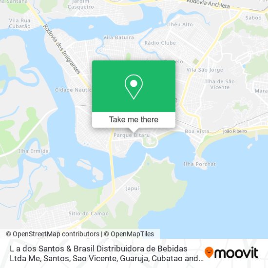 L a dos Santos & Brasil Distribuidora de Bebidas Ltda Me map