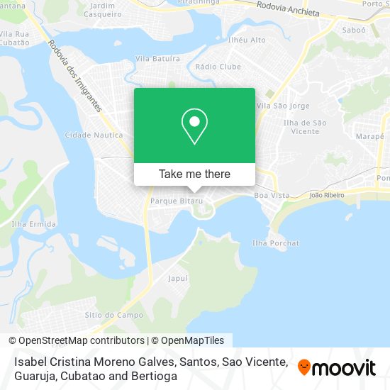 Isabel Cristina Moreno Galves map