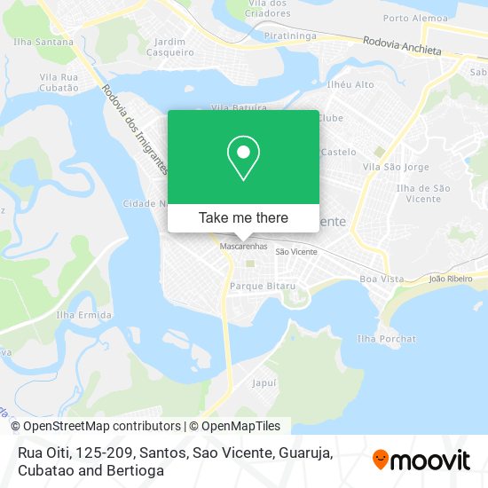 Mapa Rua Oiti, 125-209